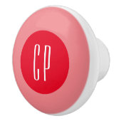 Moderne Monogram Professionele Eenvoudige Initiale Keramische Knop (Rechts)