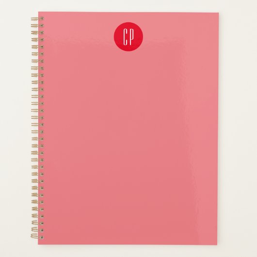 Moderne Monogram Professionele Eenvoudige Initiale Planner (Voorkant)