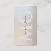 Moderne Monogram Professionele Silver Gold Marketi Visitekaartje (Voorkant)