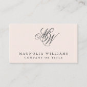 Moderne Monogram QR Code Minimalist Business Visitekaartje (Voorkant)