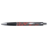 Moderne Monogram Rode Esblad Groen Pen (Achterkant)