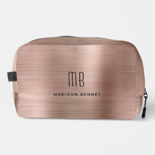 Moderne Monogram Roze Goud Toilettasje