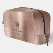 Moderne Monogram Roze Goud Toilettasje (Rechterhoek)