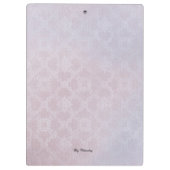 Moderne Monogram Roze Lavendelpop Klembord (Achterkant)