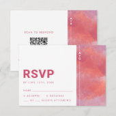 Moderne Monogram RSVP Kaart (Voorkant / Achterkant)