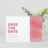 Moderne Monogram Save The Date (Staand voorkant)