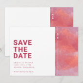 Moderne Monogram Save The Date (Voorkant / Achterkant)