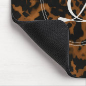 Moderne Monogram Schildpadprint Muismat (Hoek)