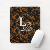 Moderne Monogram Schildpadprint Muismat (Met muis)