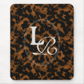 Moderne Monogram Schildpadprint Muismat (Voorkant)