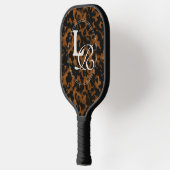Moderne Monogram Schildpadprint Pickleball Paddle (Links)