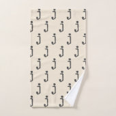 Moderne monogram schrijfmachine typografie bad handdoek (Handdoek)
