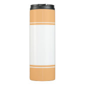 Moderne monogram script perzik thermosbeker (Achterkant)