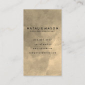 Moderne monogram sepia-Waterverf Visitekaartje (Achterkant)