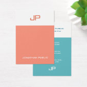 Moderne monogram Sjabloon Elegant Colors Trendy Visitekaartje (Bureau)