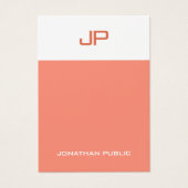 Moderne monogram Sjabloon Elegant Colors Trendy Visitekaartje (Voorkant)