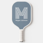 Moderne Monogram Stofblauwe Pickleball Paddle (Achterkant)