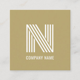 Moderne monogram trendy gold elegant contactkaartje