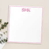 Moderne Monogram Trendy Schaduw Initialen Stijlvol Notitieblok