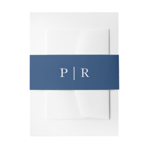 Moderne Monogram Trouw Elegante Saliegroen Uitnodigingen Wikkel