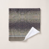 Moderne Monogram Truite Poisson Design noir blanc (Gant de toilette)
