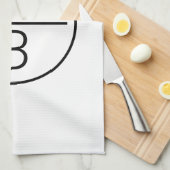 Moderne monogram van twee beginletters theedoek (Quarter Fold)