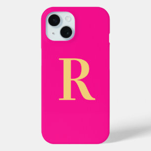 Moderne monogram warm roze