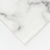 Moderne monogram witte marmer monogram met gemarme fleece deken (Hoek)