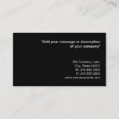 Moderne monogram (zwart) visitekaartje (Achterkant)