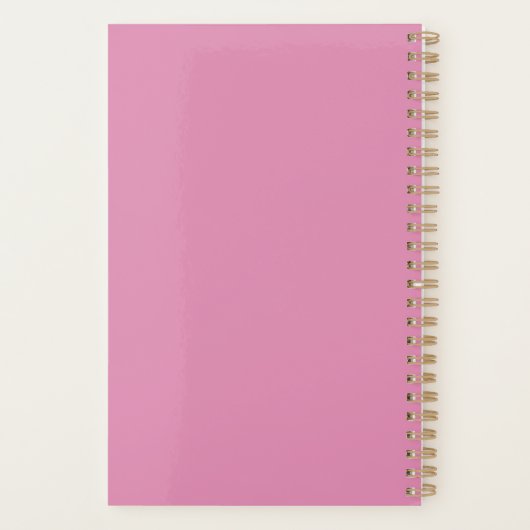 Moderne Monogramme 6 Photo Blush Pink Planner (Dos)