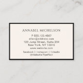 Moderne, Monogramme, Carte de visite beige (Dos)
