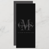 Moderne + Monogramme contemporain Invitations de m (Devant / Derrière)