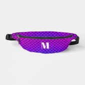 Moderne Monogramme Écailles de Sirène Rose Violet (Recto)