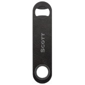 Moderne Monogramme en cuir noir look (Devant)