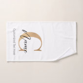 Moderne Monogramme Initial C & Nom Personnalisé (Serviette à main)