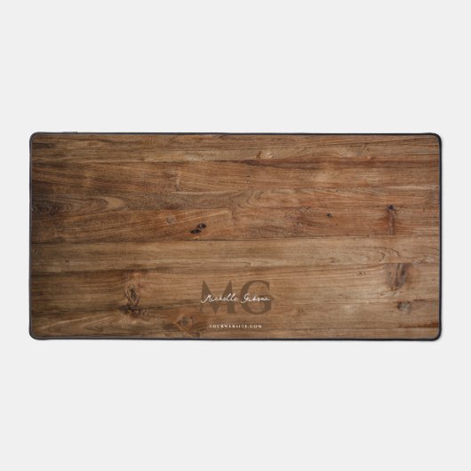 Moderne Monogramme Initiales en bois Professionnel (Recto)