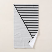 Moderne Monogramme Line Art (Serviette à main)