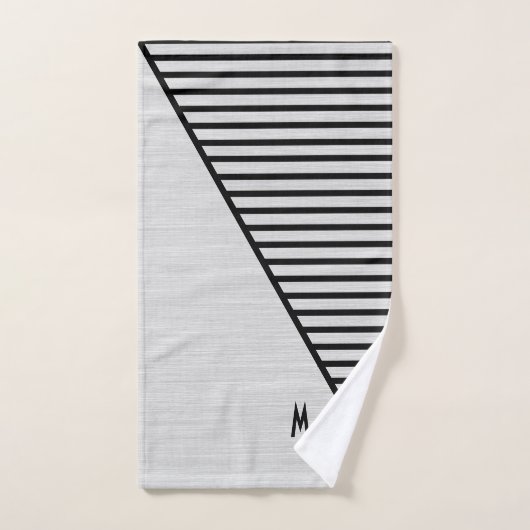 Moderne Monogramme Line Art (Serviette à main)