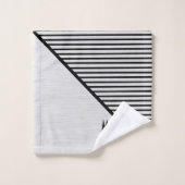 Moderne Monogramme Line Art (Gant de toilette)