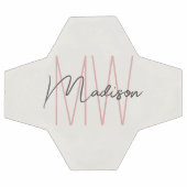 Moderne Monogramme Nom Script Tan Rose (Plat)