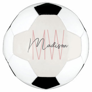 Moderne Monogramme Nom Script Tan Rose