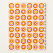 Moderne Monogramme Rétro Cercles Orange 2023 (Dos)
