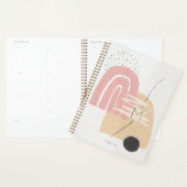 Moderne Monogramme Rose Pâle Arc-en-ciel (Devant avec enveloppe)