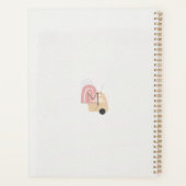 Moderne Monogramme Rose Pâle Arc-en-ciel (Dos)