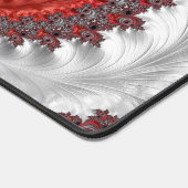 Moderne Monogramme Rouge Black Spiral Fractal (Coin)