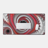 Moderne Monogramme Rouge Black Spiral Fractal (Clavier et souris)