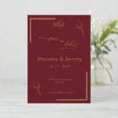 Moderne Monogramme Scripté de Faire-Part de Bourgo (Debout devant)