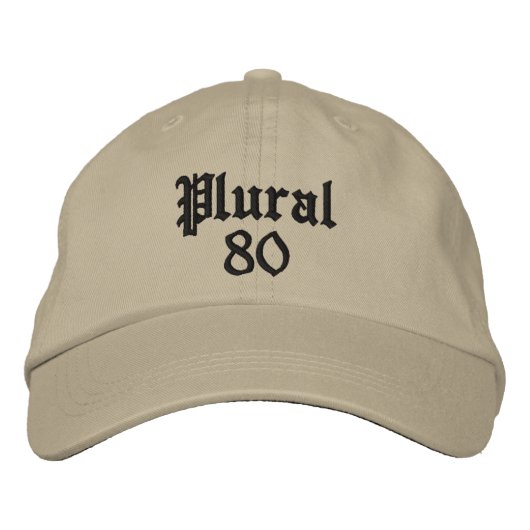 Moderne monogrammed beige geborduurde pet (Voorkant)