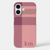 Moderne Monogrammed Chic Pink Girly Case-Mate iPhone Case (Achterkant)