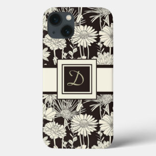 Moderne Monogrammed Floral iPad cases